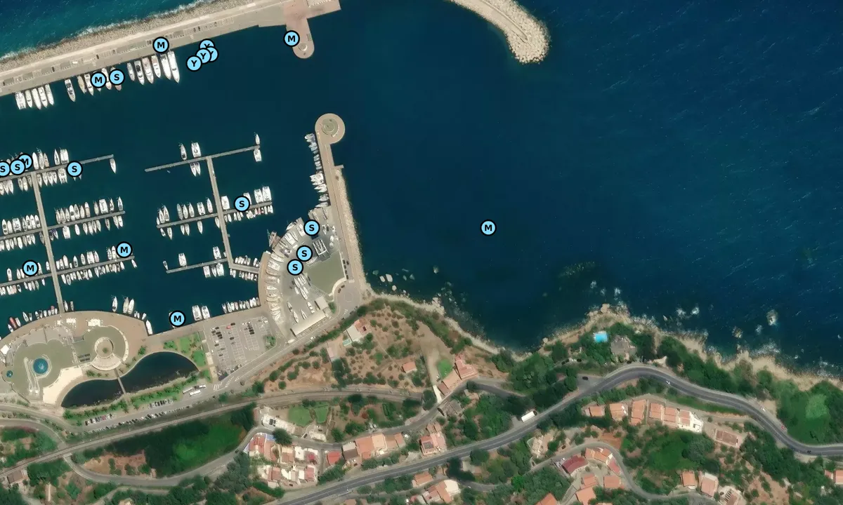 Satelite image of Capo d'Orlando Marina anchorage