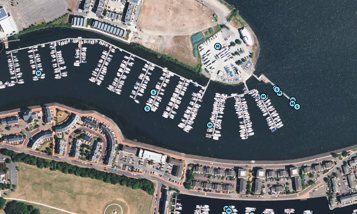 Satelite image of Cardiff Bay Yacht Club - Penarth