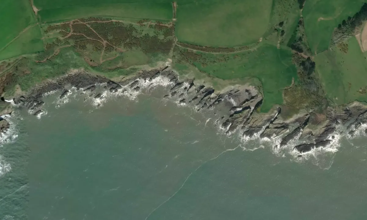 Flyfoto av Carswell Cove