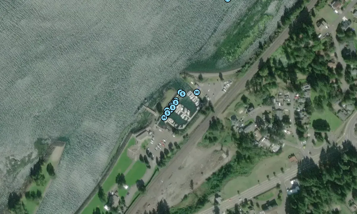 Satelite image of Cascade Locks Marina