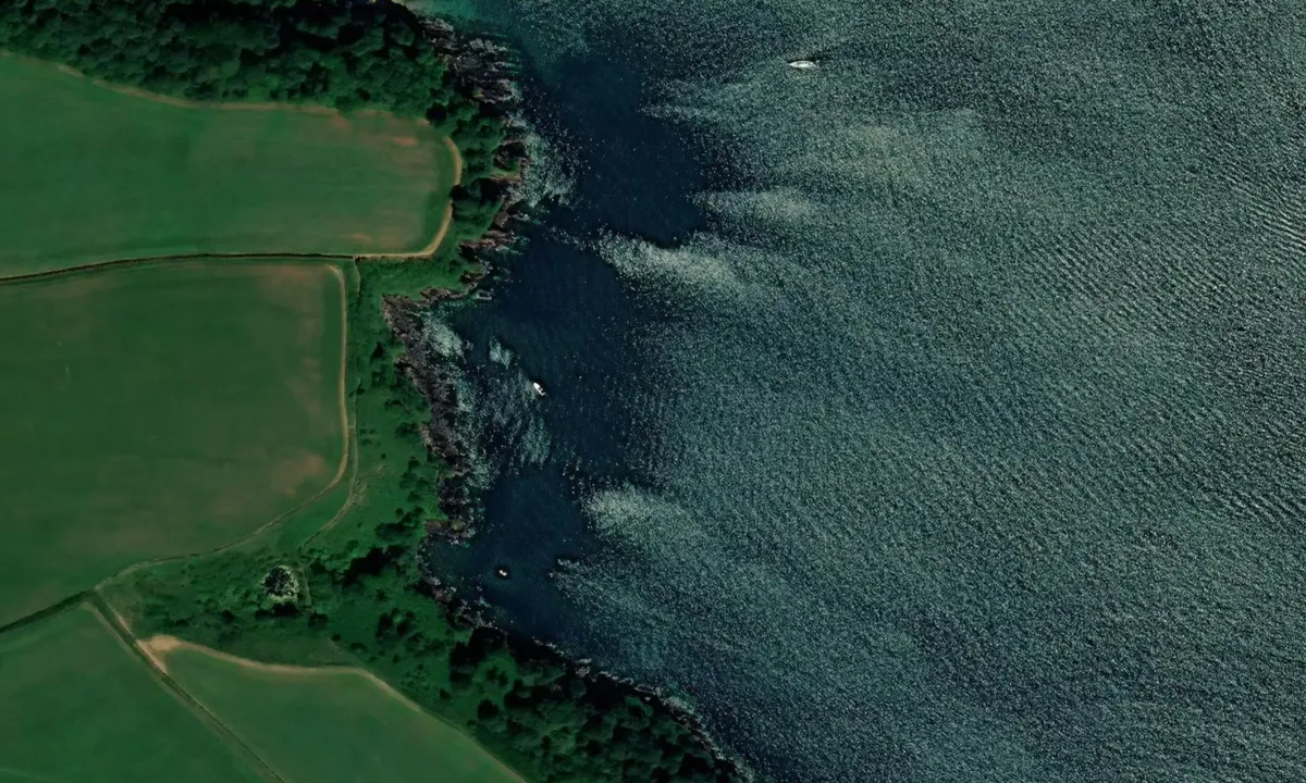 Flyfoto av Castle beach