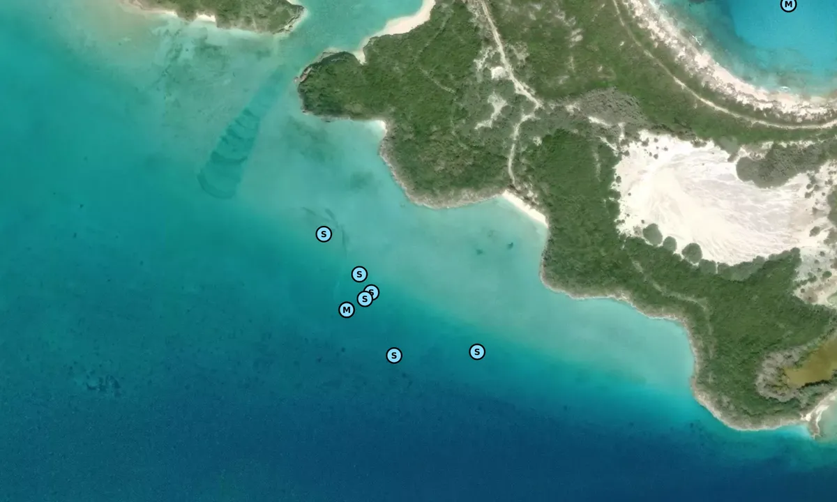 Satelite image of Cave Cay