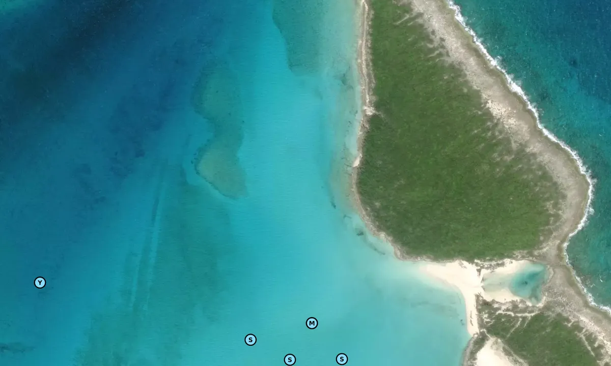 Satelite image of Cave Cay North