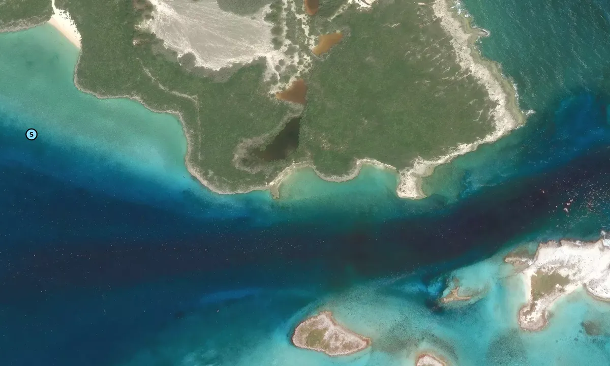 Satelite image of Cave Cut Passage