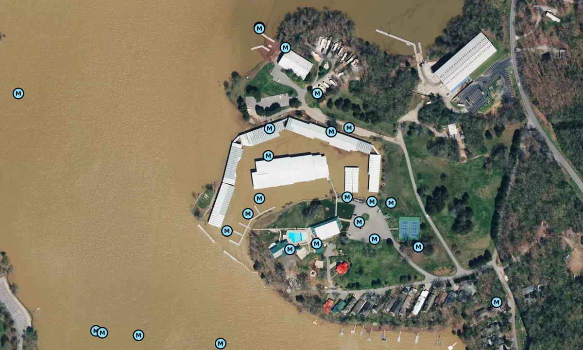 Satelite image of Cedar Creek Yacht Club