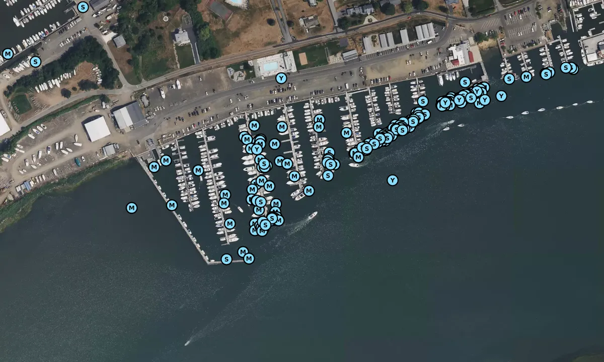 Satelite image of Cedar Island Marina