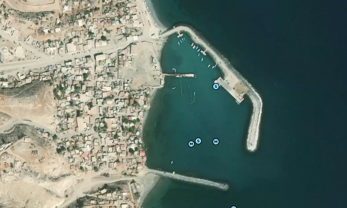 Satelite image of Cedros Town Harbor