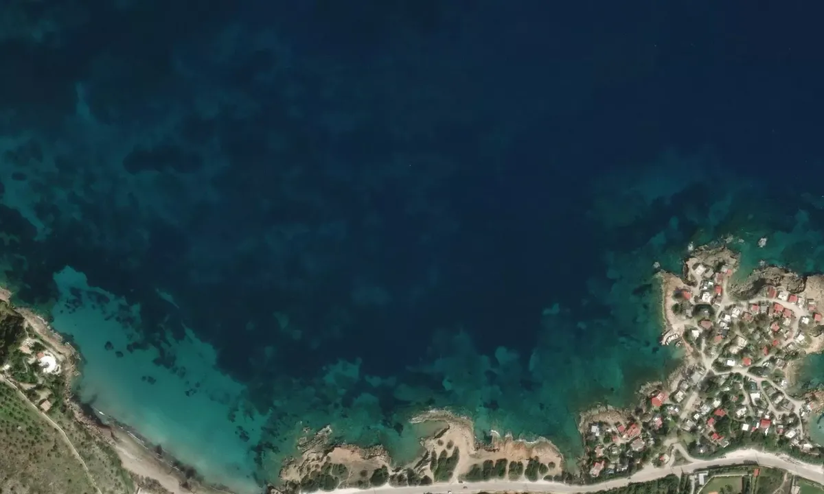 Satelite image of Chamolia anchorage