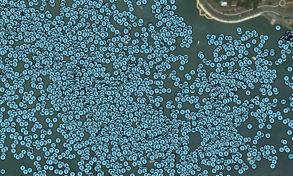 Satelite image of Charlotte Amalie Harbor