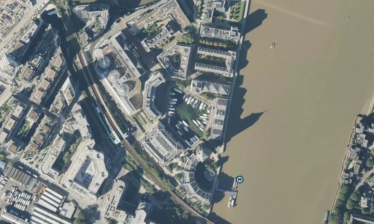 Satelite image of Chelsea Harbour Marina - London