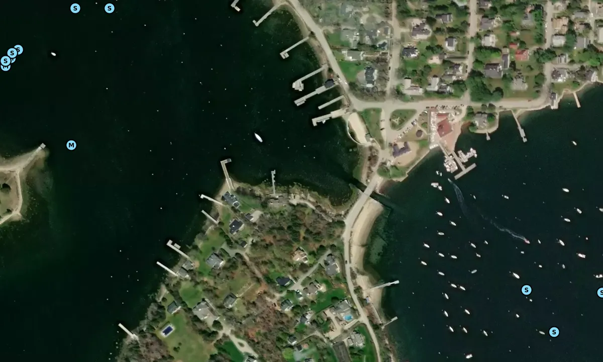 Satelite image of Chester Back Harbor
