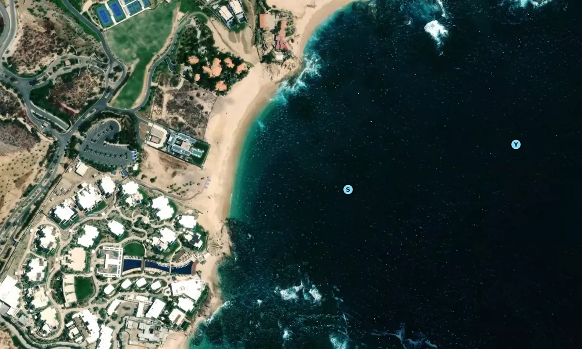 Satelite image of Chileno Bay