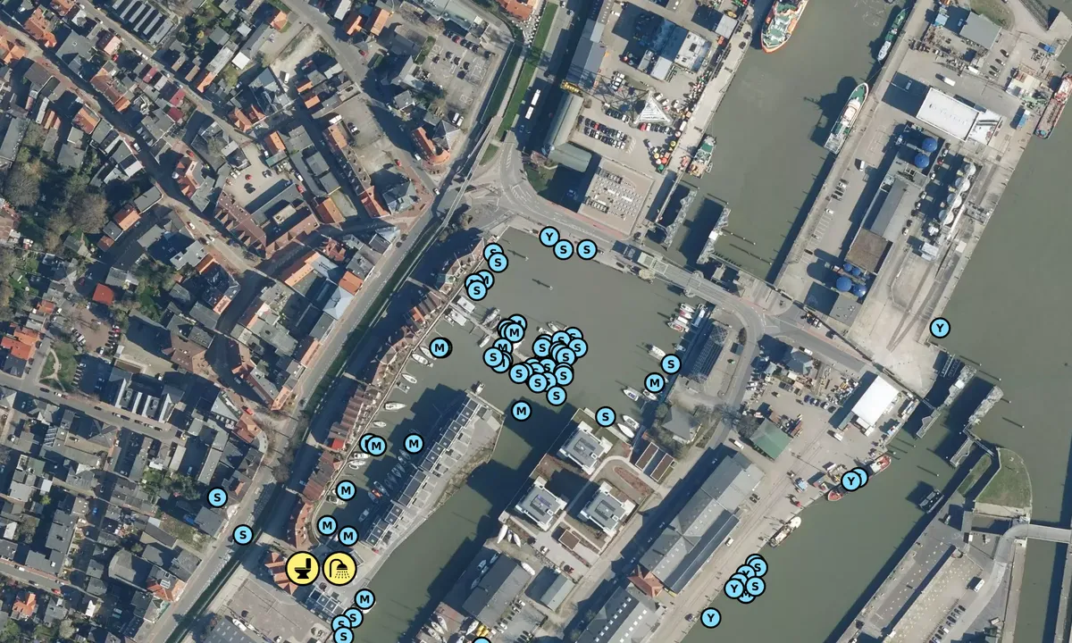 Satelite image of City Marina Cuxhaven