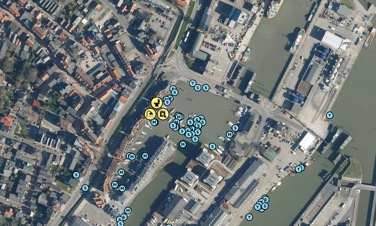 Satelite image of City Marina Cuxhaven