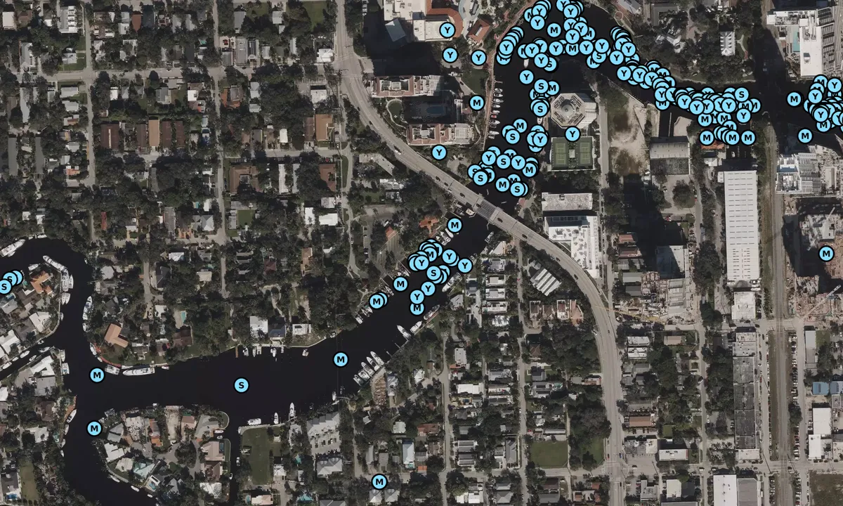Satelite image of City of Ft. Lauderdale at Cooleys Landing