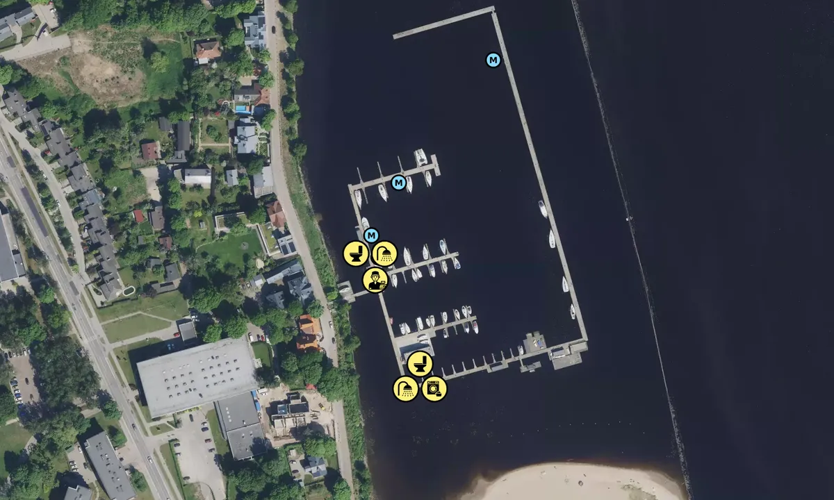 Satelite image of City Yacht Club Marina in Riga