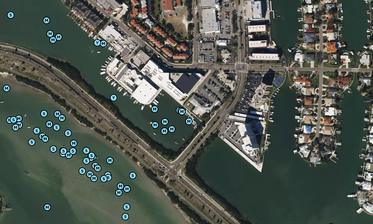 Satelite image of Clearwater Memorial Causeway