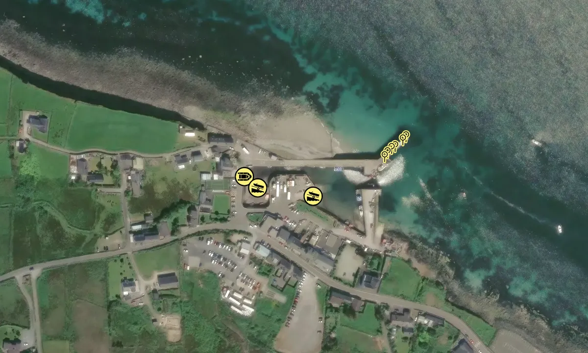Satelite image of Cleggan Pier
