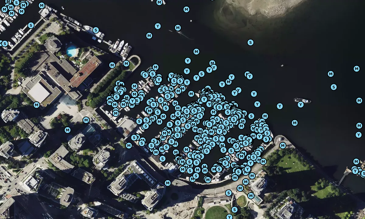 Satelite image of Coal Harbour Marina