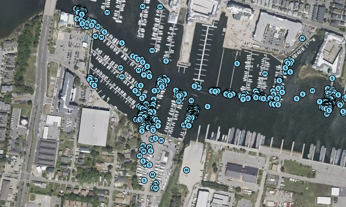 Satelite image of Cobb's Marina - Norfolk