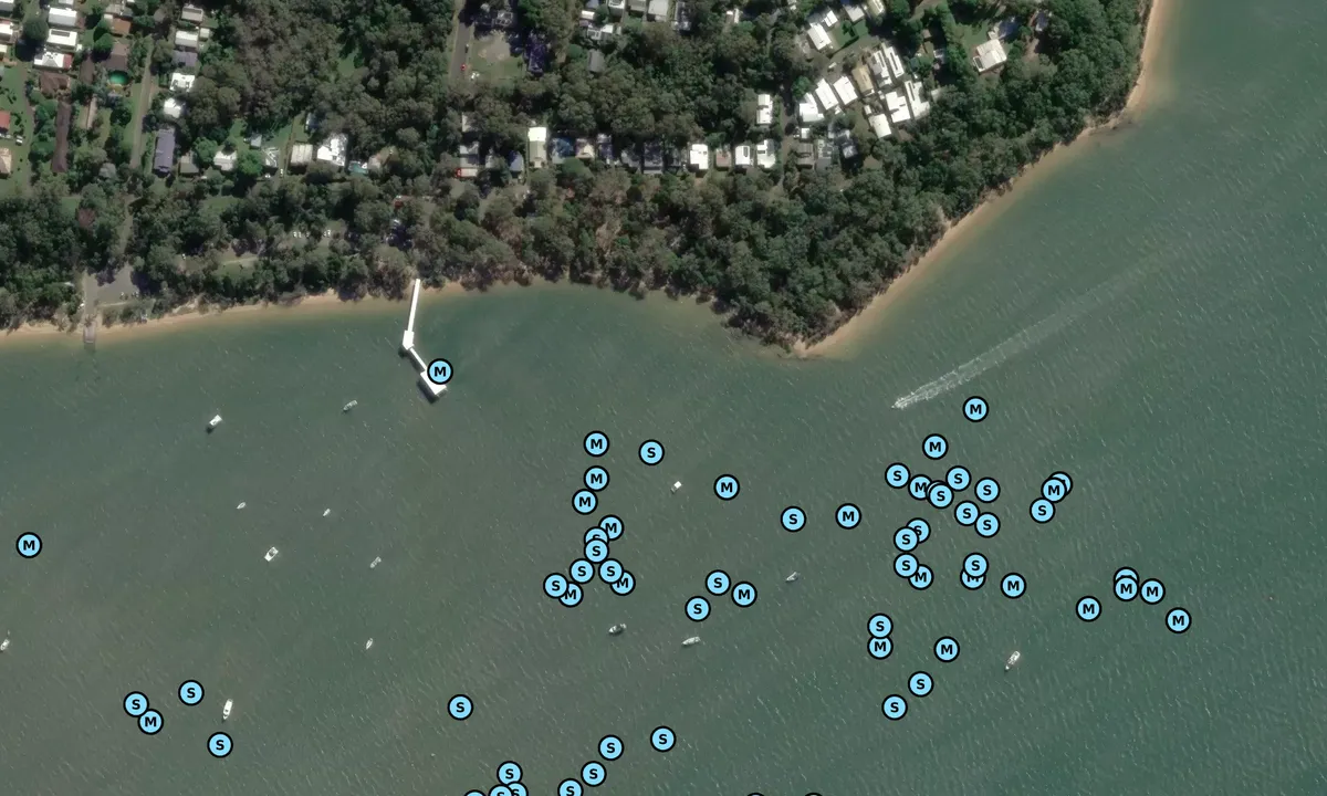 Satelite image of Coochiemudlo Island