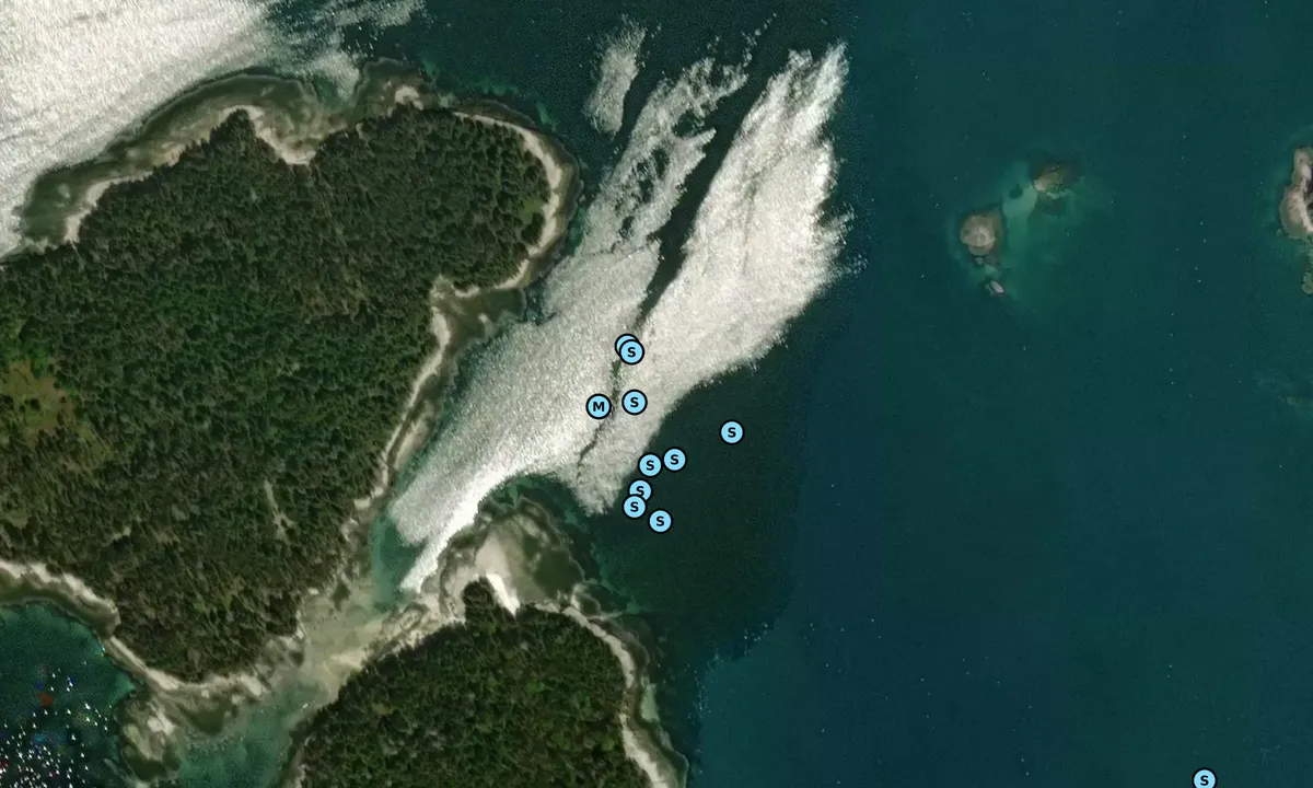 Satelite image of Coombs Island