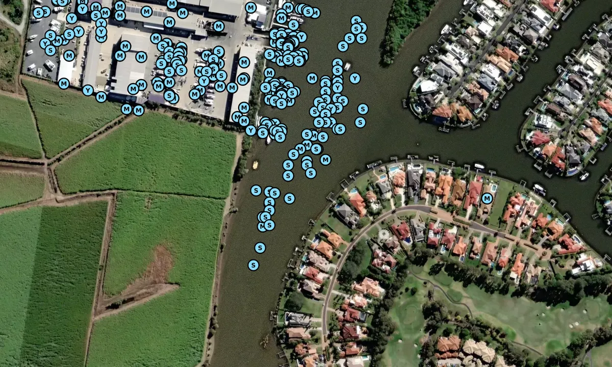 Satelite image of Coomera River