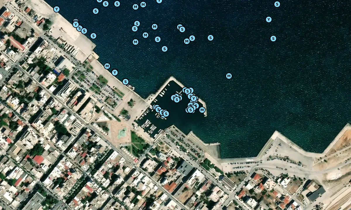 Satelite image of Corinth harbour