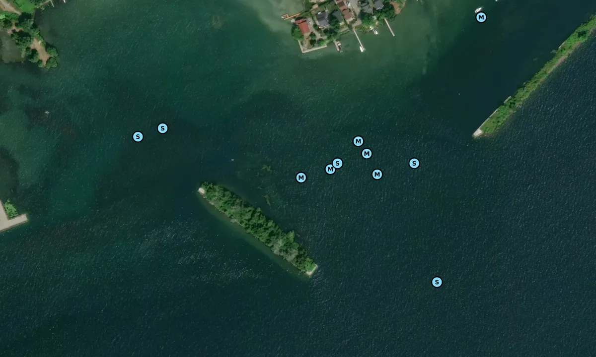 Satelite image of Coteau Landing (Coteau du lac)