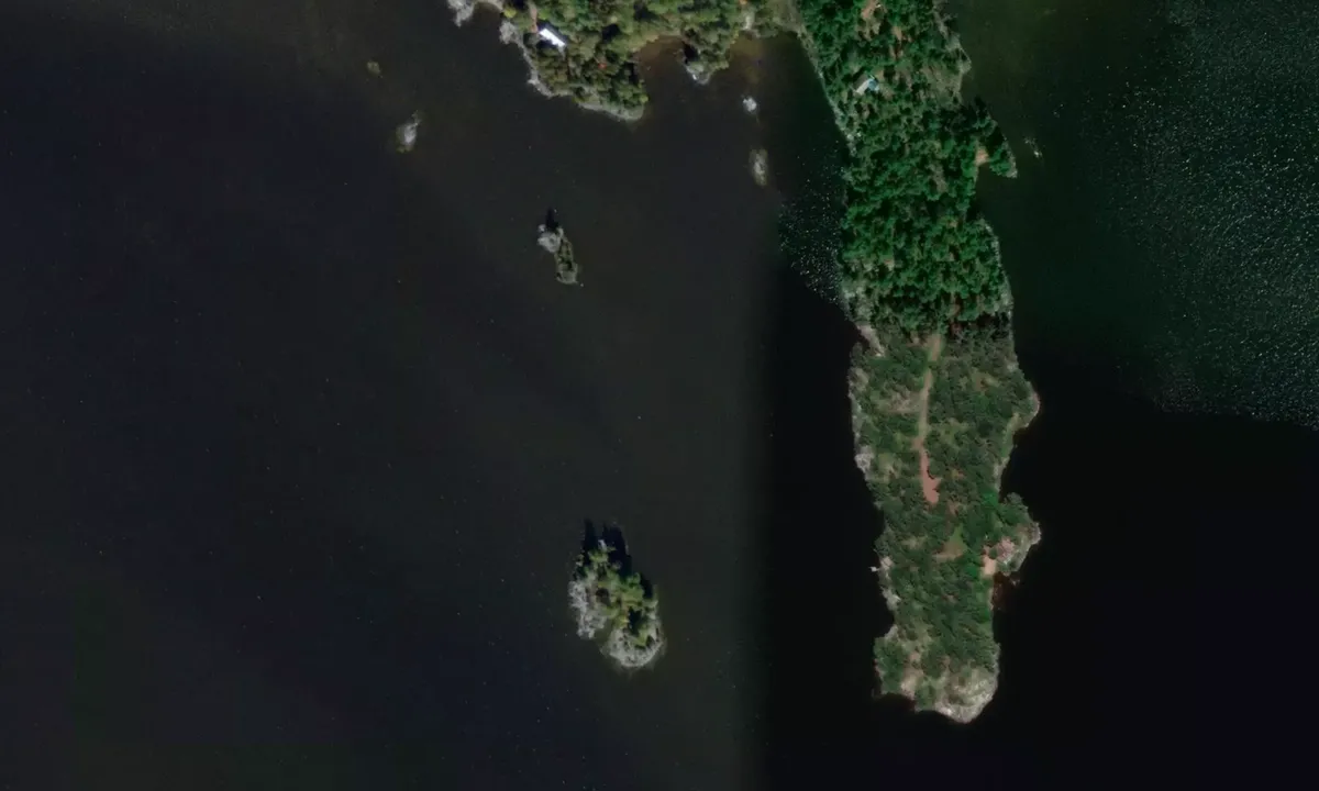 Flyfoto av Cowley Bay Anchorage