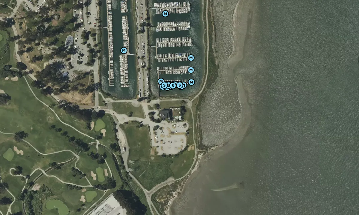 Satelite image of Coyote Point Yacht Club