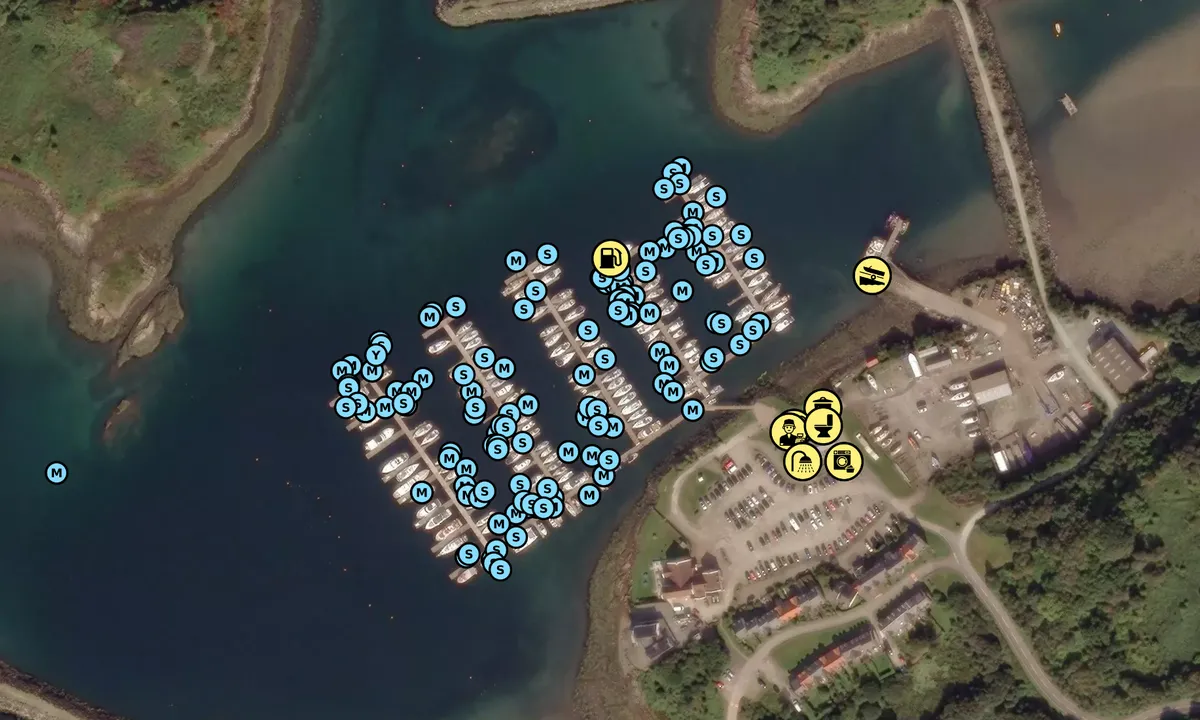 Satelite image of Craobh Marina