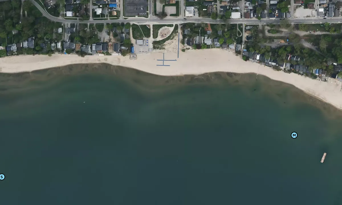 Satelite image of Crystal Beach Public Beach