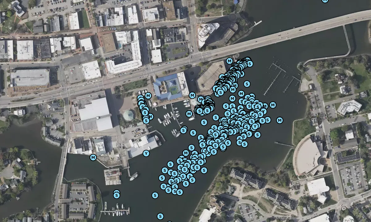 Satelite image of Customs House Marina - Hampton