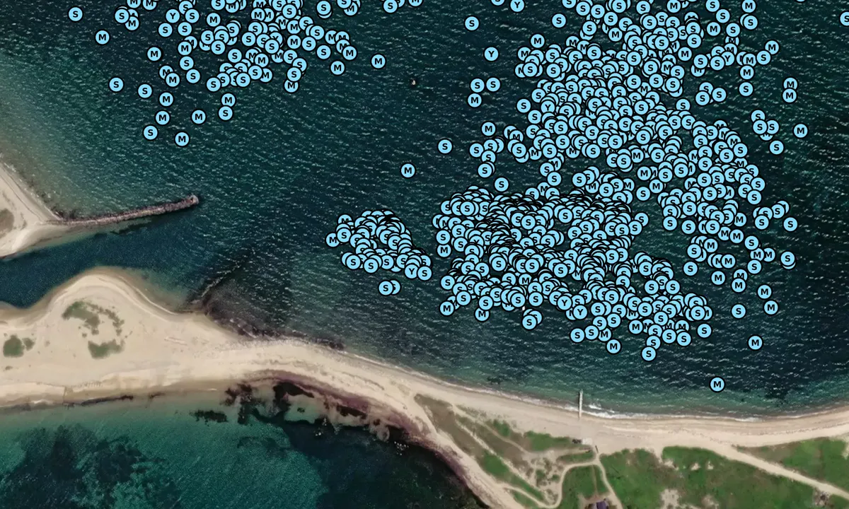 Satelite image of Cuttyhunk Harbor