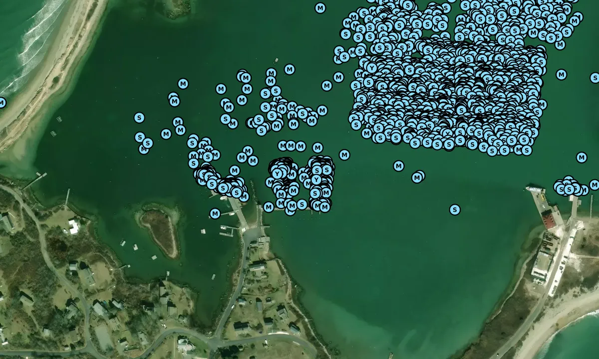 Satelite image of Cuttyhunk Town Marina