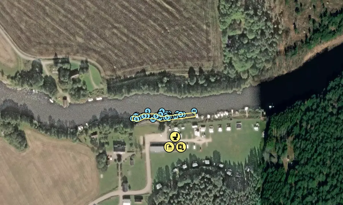 Satelite image of Dalbergså Camping och Gästhamn