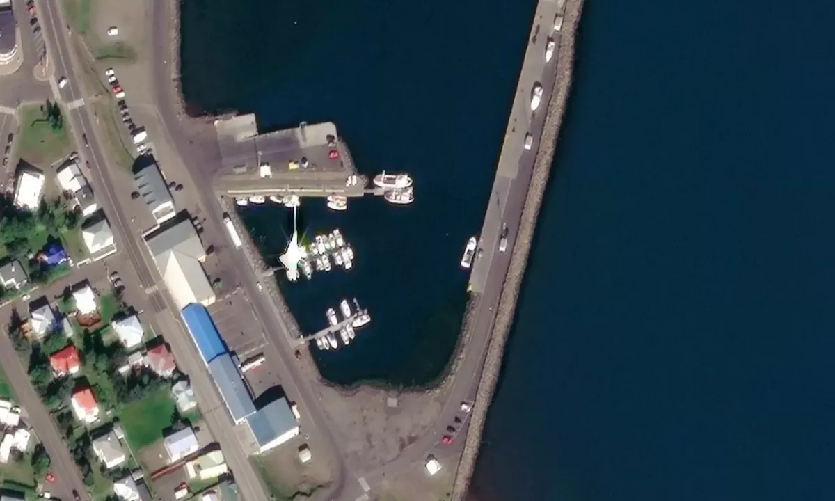 Satelite image of Dalvík