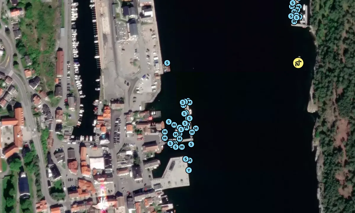 Satelite image of Dampskipsbrygga Gjestehavn