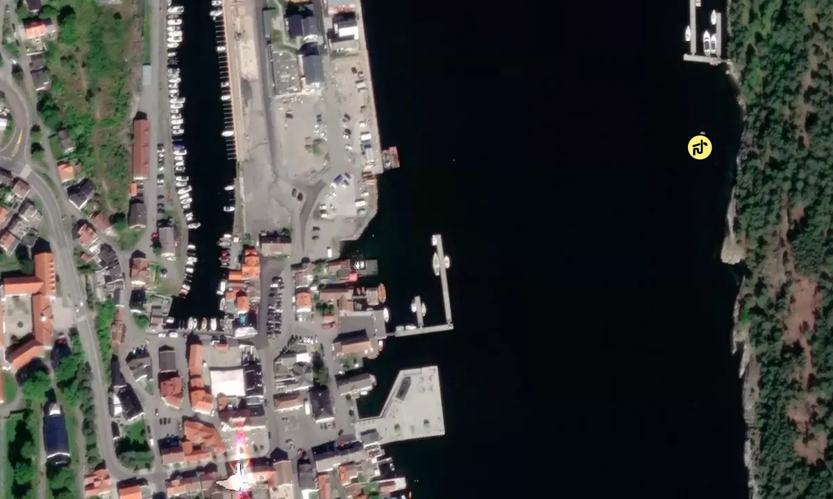 Satelite image of Dampskipsbrygga Gjestehavn