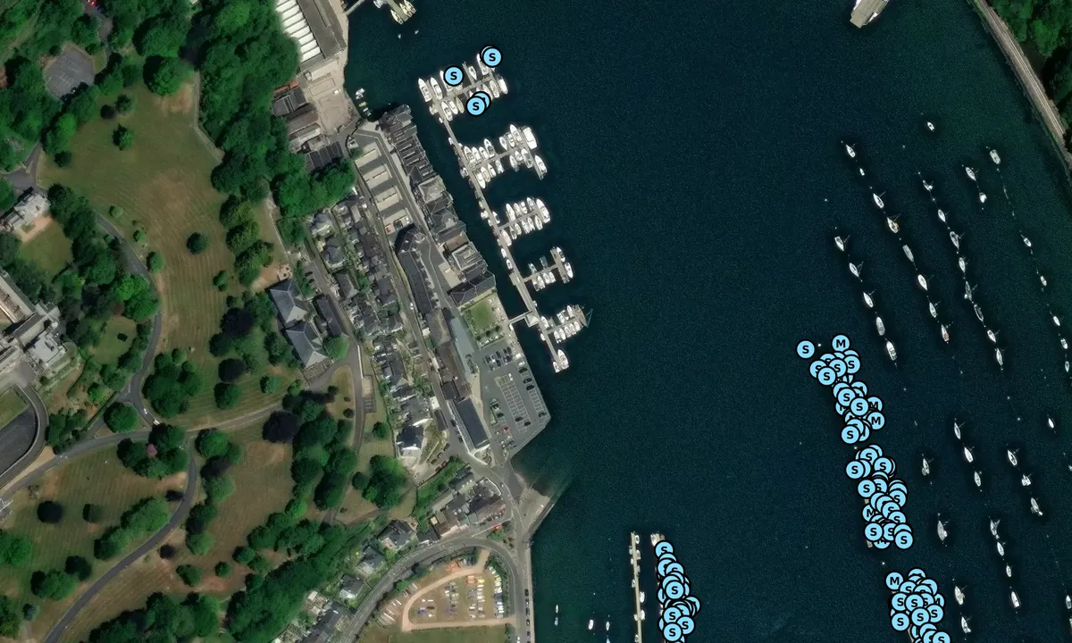 Satelite image of Dart Marina Yacht Harbour - Dartmouth