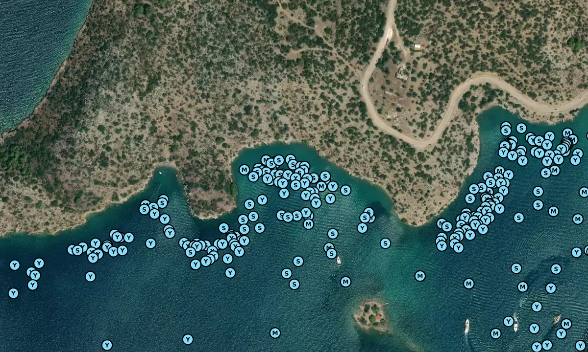 Satelite image of Daskalio Bay