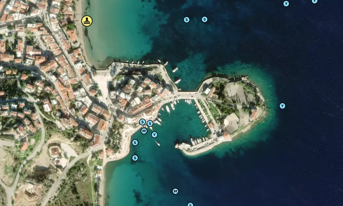 Satelite image of Datca Town Quay