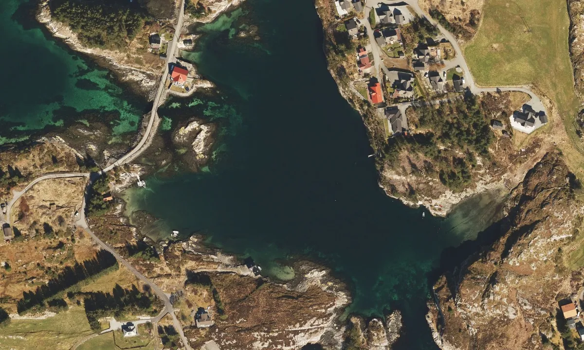 Flyfoto av Dåvøysundet
