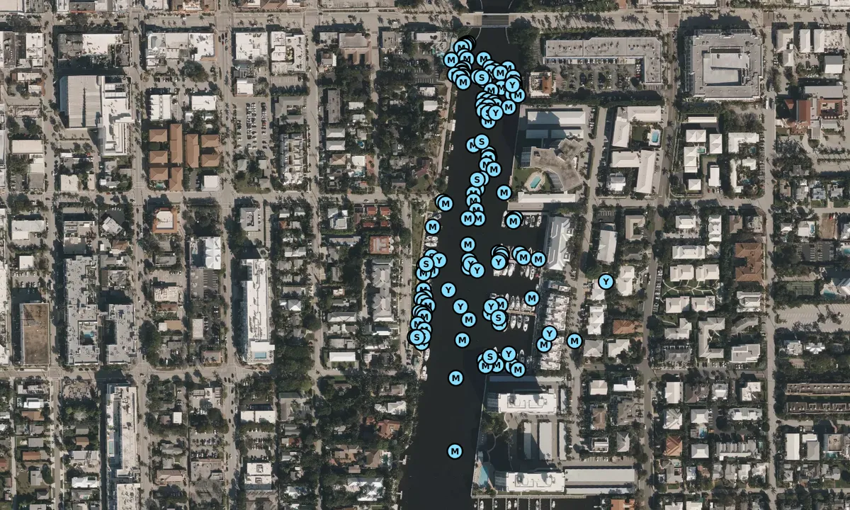 Satelite image of Delray Beach Municipal Marina