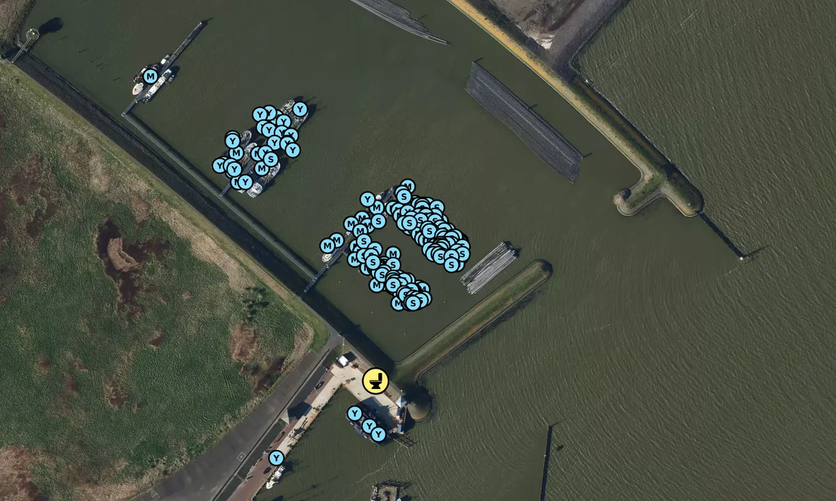 Satelite image of Den Oever Waddenhaven