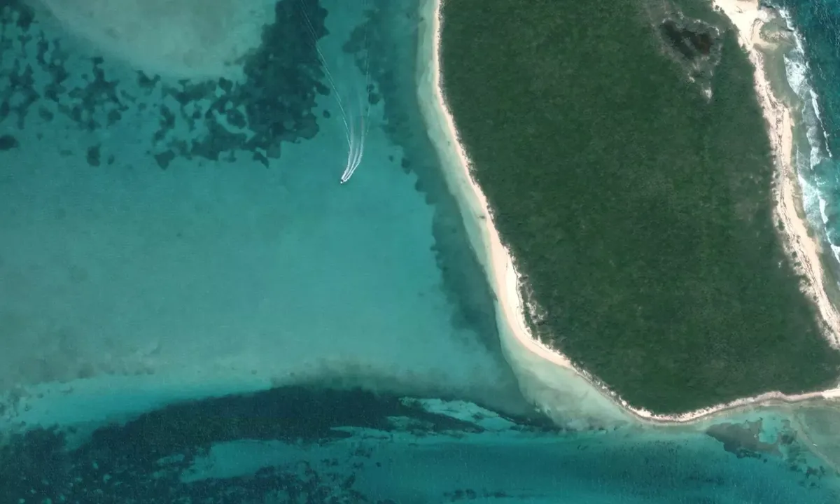 Flyfoto av Devils Cay