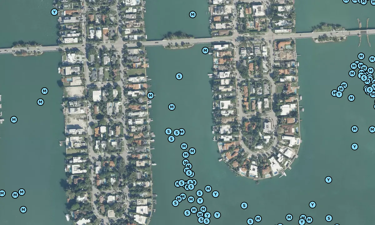 Satelite image of Di Lido - Rivo Alto (south) -- Overnight Anchoring