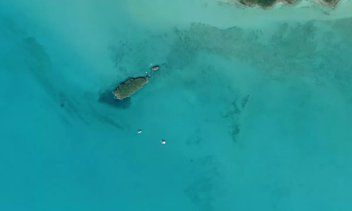 Satelite image of Dilda Rocks and Morris
