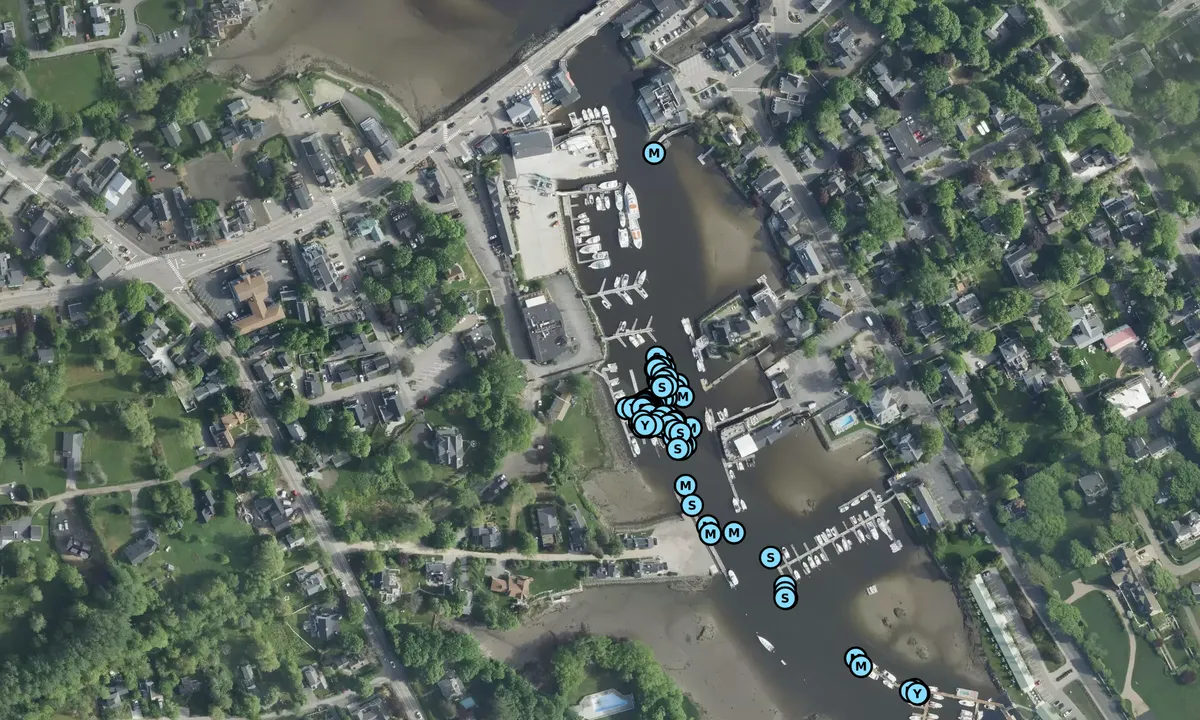 Satelite image of DiMillos Marina Kenebunkport 